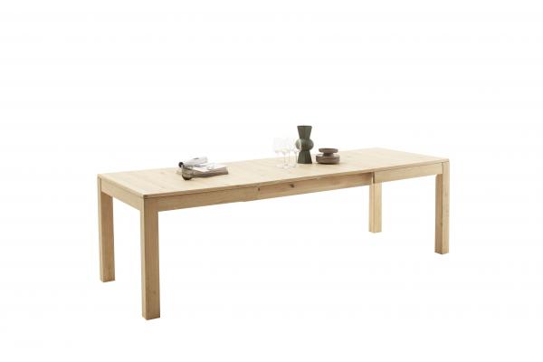 Esstisch ALENTO T60  160 (260) x 90  Balkeneiche in Kristalleiche geölt